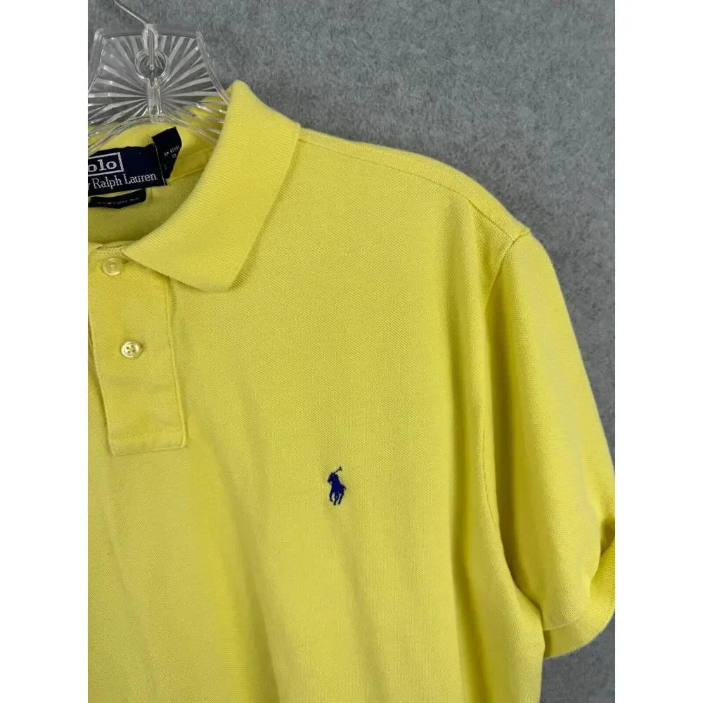Polo Ralph Lauren Polo Shirt Men's XL Yellow Short Sleeve‎ Preppy Classic Summer